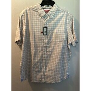 Cremieux Classics Short Sleeve Button Up Collared Shirt XXL Slim Fit Men Plaid